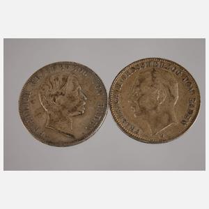 Zwei Silbermünzen Baden