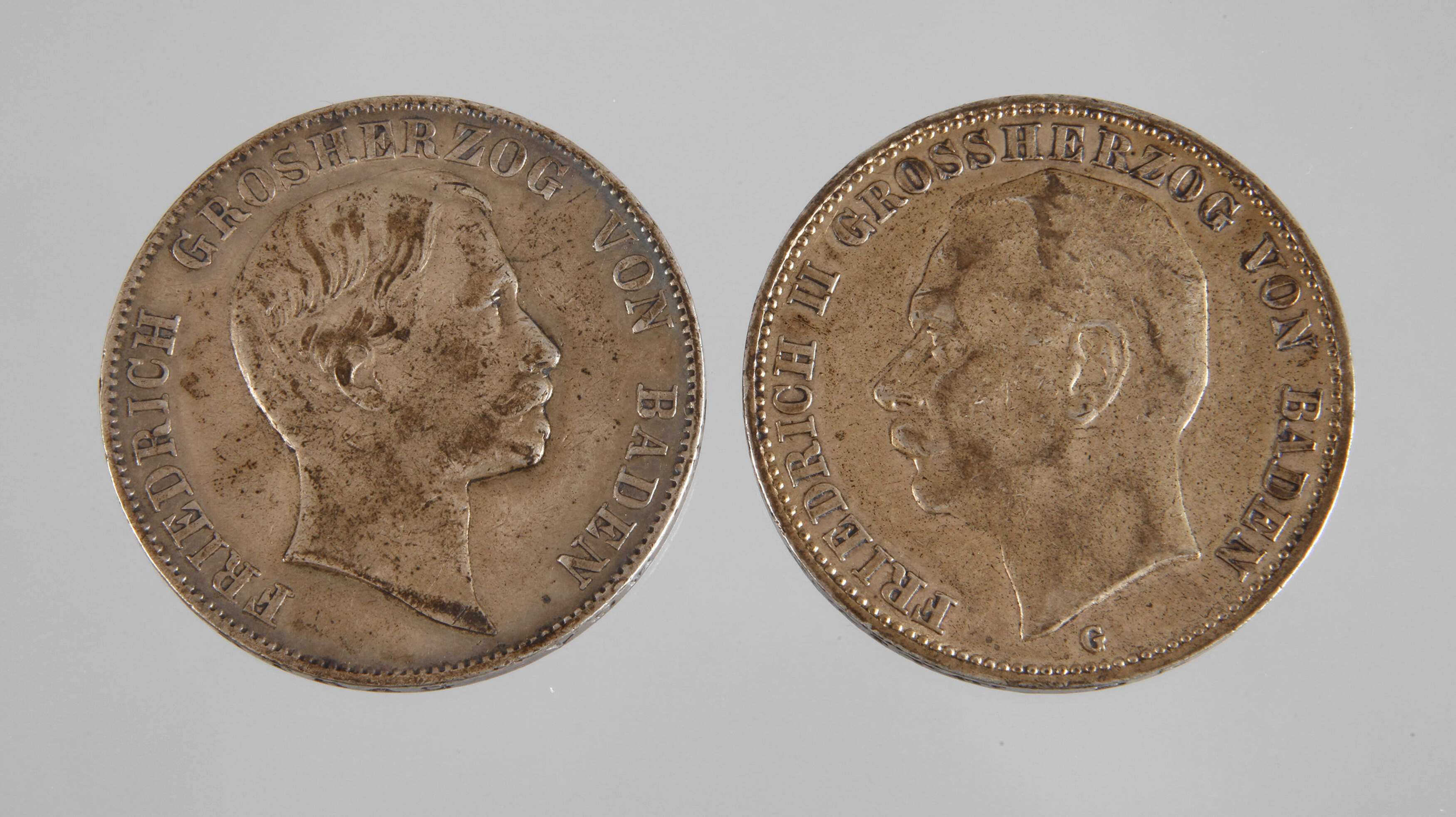 Zwei Silbermünzen Baden