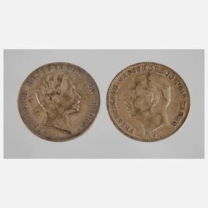 Zwei Silbermünzen Baden