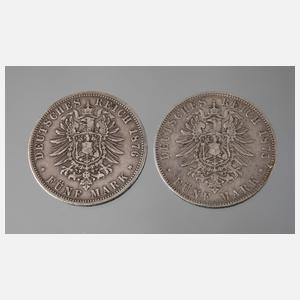 Zwei Münzen Kaiserreich