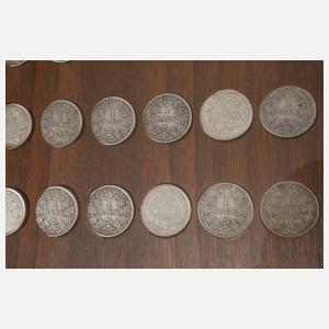 Sammlung Silbermünzen Deutsches Reich