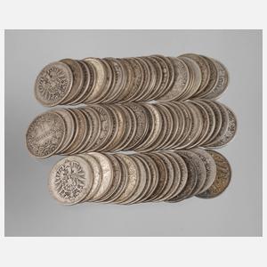 Konvolut Silbermünzen Kaiserreich