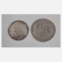 Zwei Silbermünzen Kaiserreich111