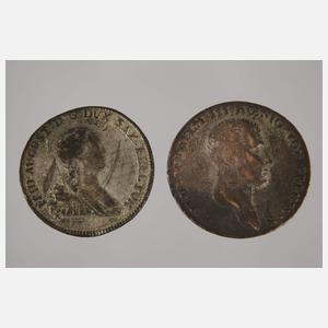 Drei Münzen Sachsen, Preußen, Afrika