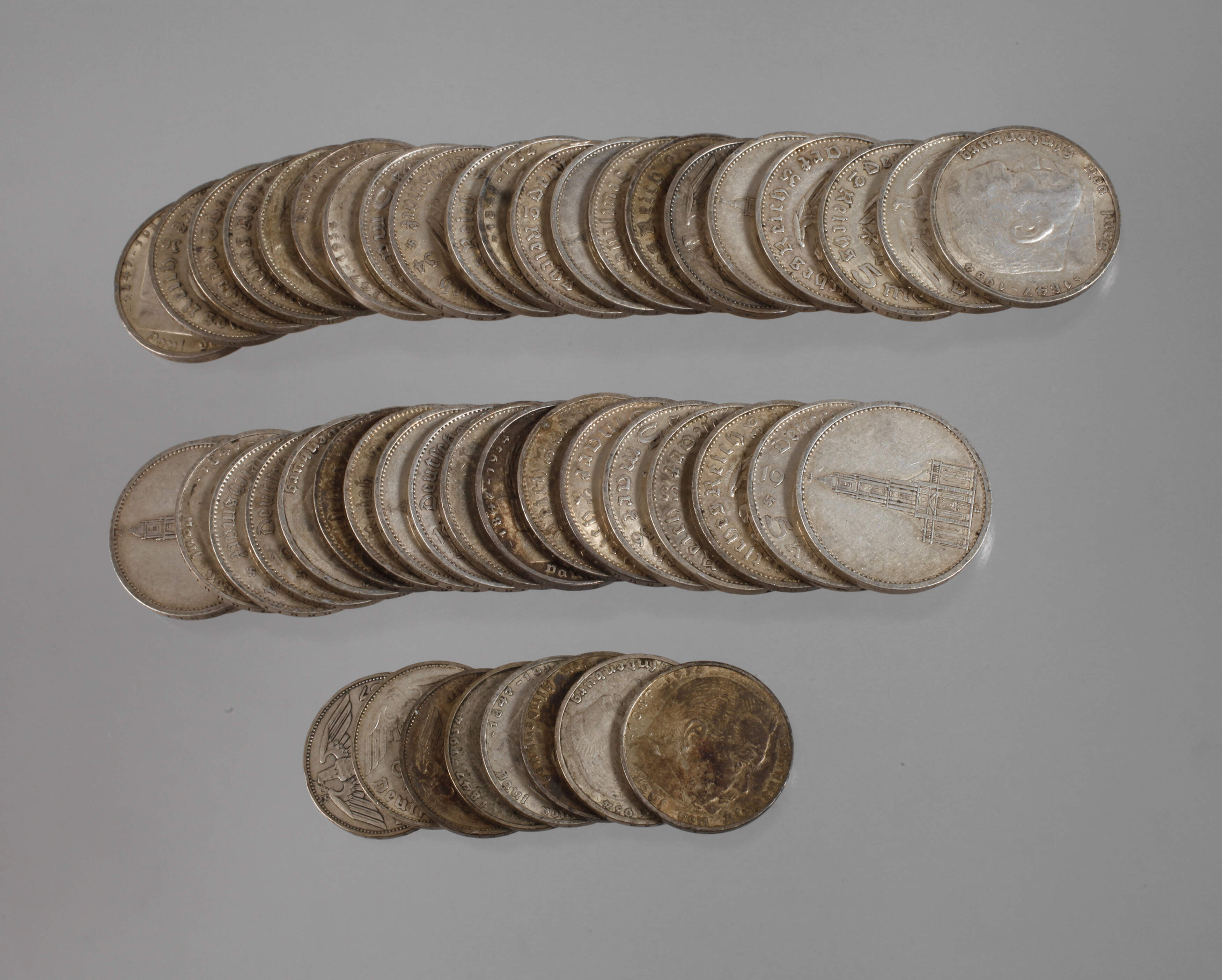 Konvolut Silbermünzen 3. Reich