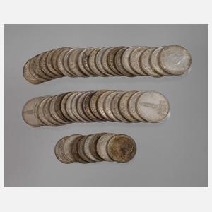 Konvolut Silbermünzen 3. Reich