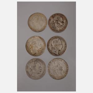 Konvolut Silbermünzen Österreich-Ungarn