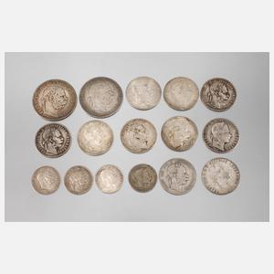 Konvolut Silbermünzen Österreich-Ungarn