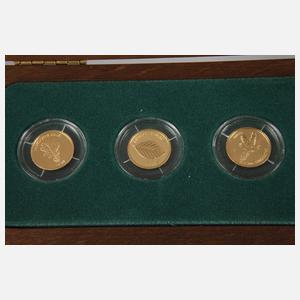 Sechs Goldmünzen Deutscher Wald