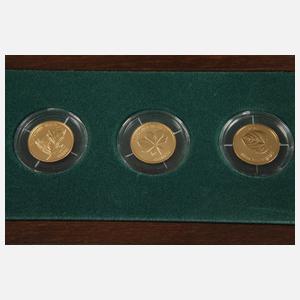 Sechs Goldmünzen Deutscher Wald