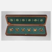 Sechs Goldmünzen Deutscher Wald111