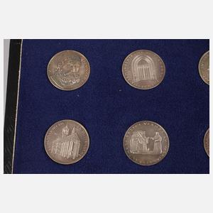 Satz Silbermedaillen Luther