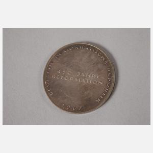 Satz Silbermedaillen Luther