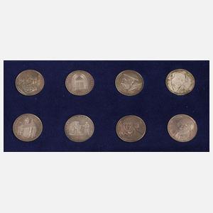 Satz Silbermedaillen Luther