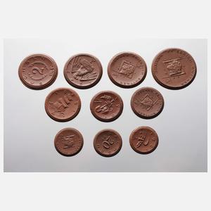 Medaillen und Münzen Böttgersteinzeug Meissen