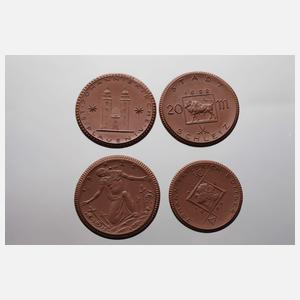 Medaillen und Münzen Böttgersteinzeug Meissen