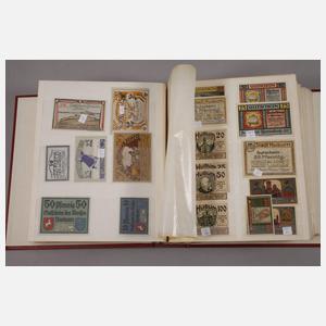 Zwei Alben Scheine, Notgeld und Rationsmarken