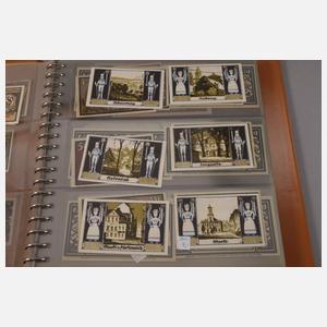 Vier Alben Notgeldscheine