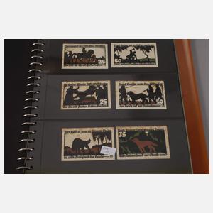 Vier Alben Notgeldscheine