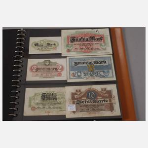 Vier Alben Notgeldscheine
