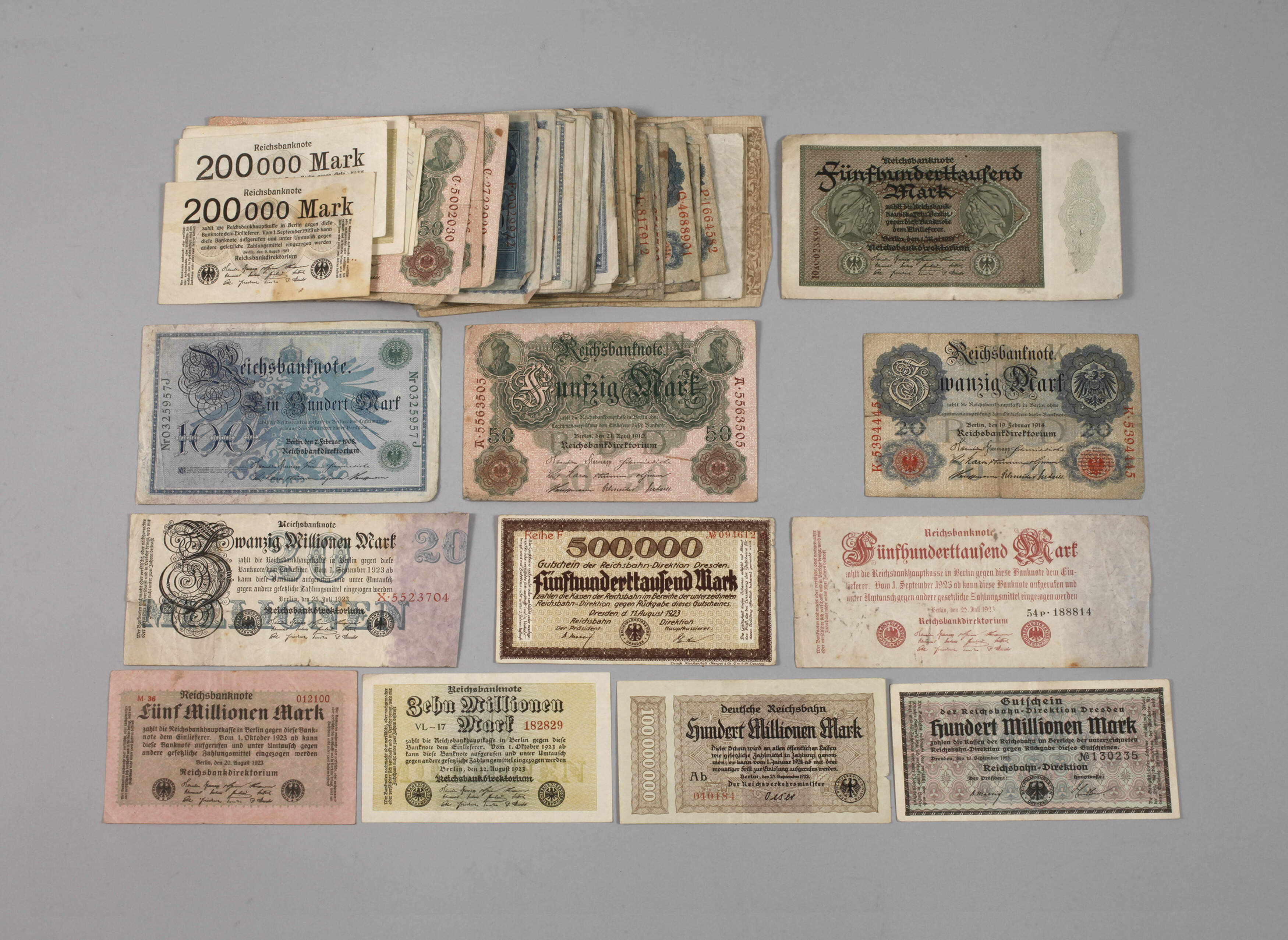 Konvolut alte Geldscheine