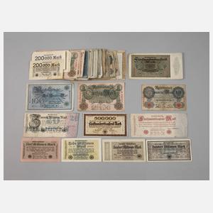 Konvolut alte Geldscheine