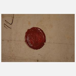 Beförderungsurkunde durch Friedrich Wilhelm I.