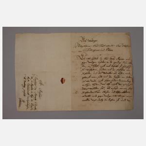 Brief eines Herrn von Waldow