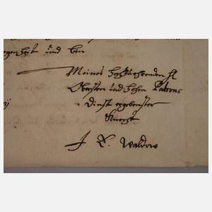 Brief eines Herrn von Waldow