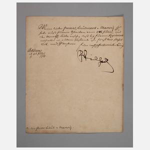Brief von Friedrich Wilhelm I., König in Preußen