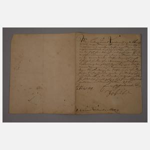 Brief von Friedrich Wilhelm I., König in Preußen