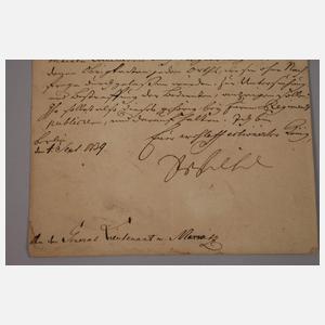Brief von Friedrich Wilhelm I., König in Preußen