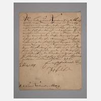 Brief von Friedrich Wilhelm I., König in Preußen111