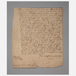 Brief Friedrich II., König in Preußen