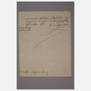 Brief Friedrich II., König in Preußen