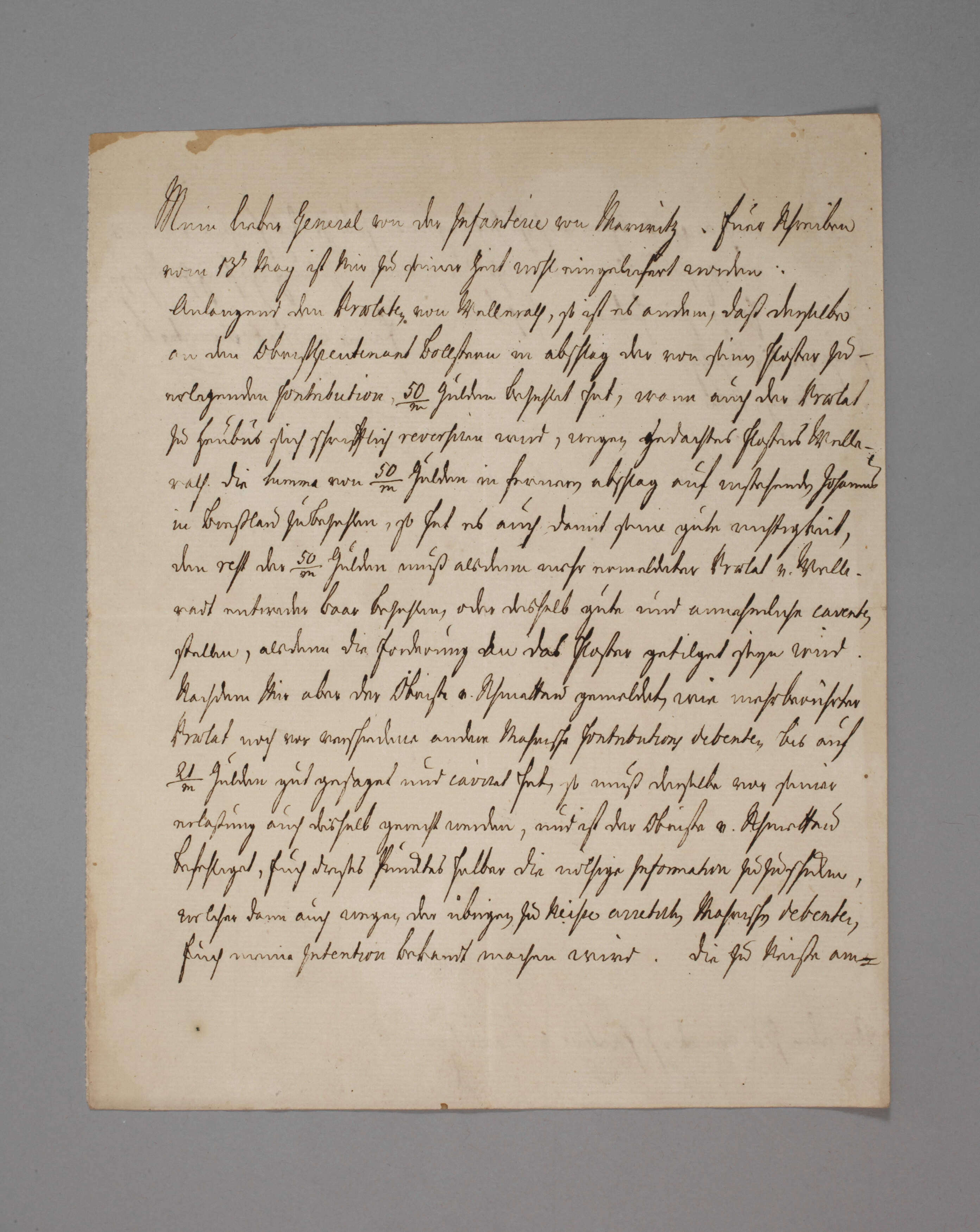 Brief Friedrich II., König in Preußen