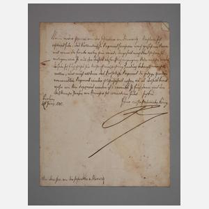 Brief Friedrich II., König in Preußen