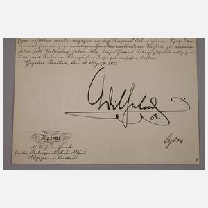 Ernennungsurkunde zum Rechnungsrat