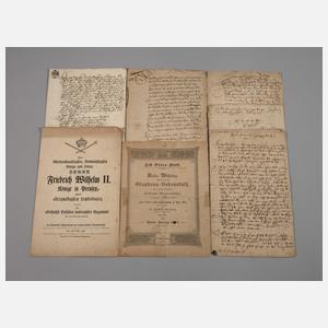 Konvolut historische Dokumente