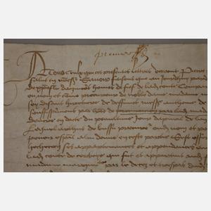 Konvolut französische Pergamenturkunden