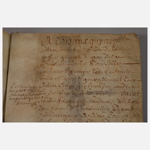 Konvolut französische Pergamenturkunden