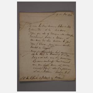 Konvolut französischer Schriftverkehr