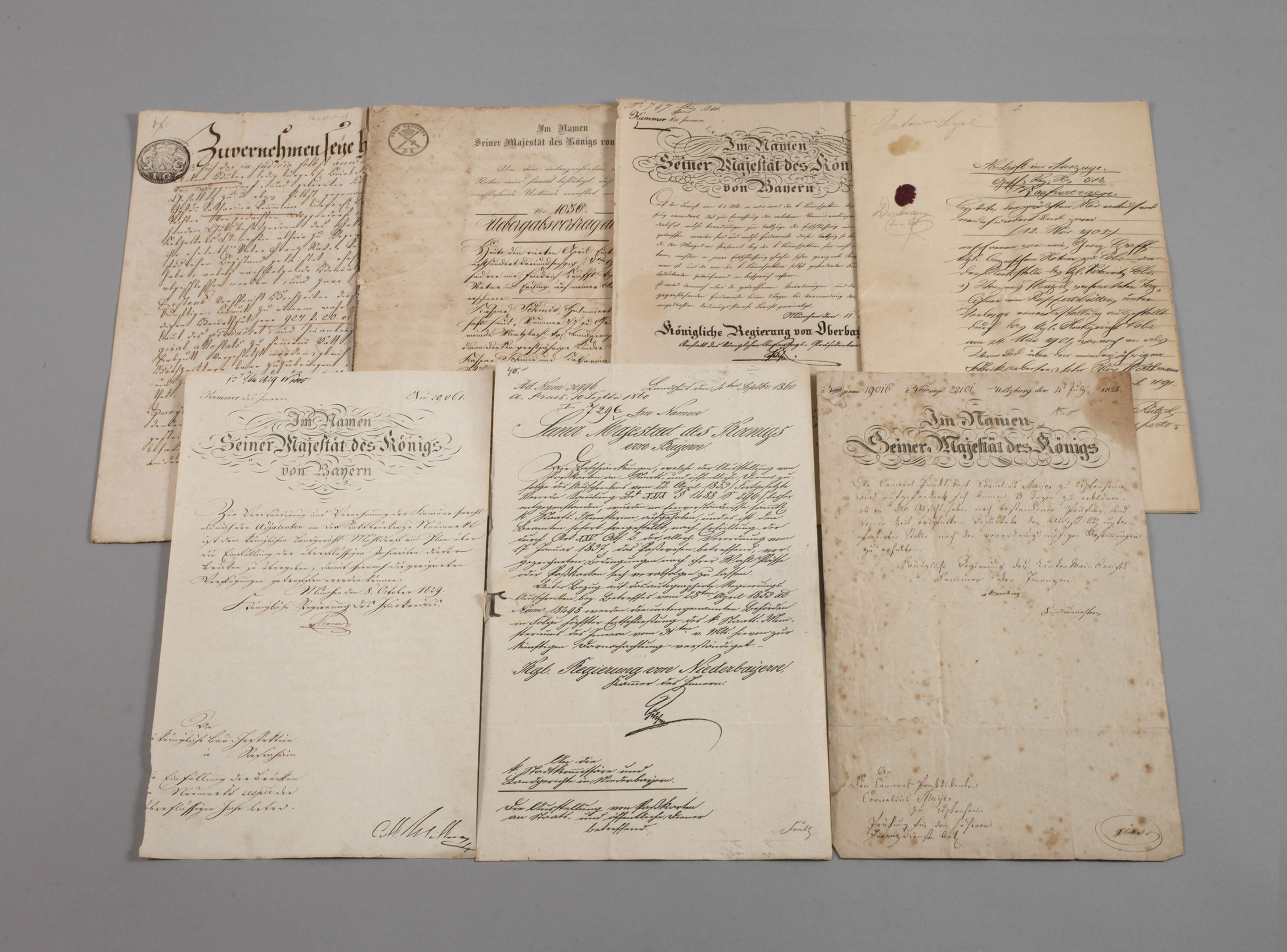 Konvolut historische Urkunden Bayern