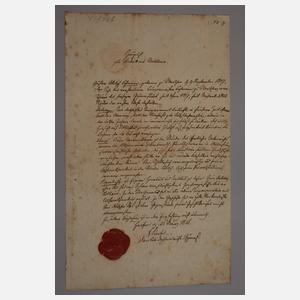 Konvolut Urkunden mit Autograf König Wilhelm I.