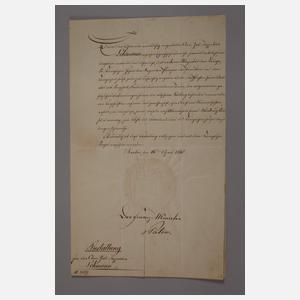 Konvolut Urkunden mit Autograf König Wilhelm I.