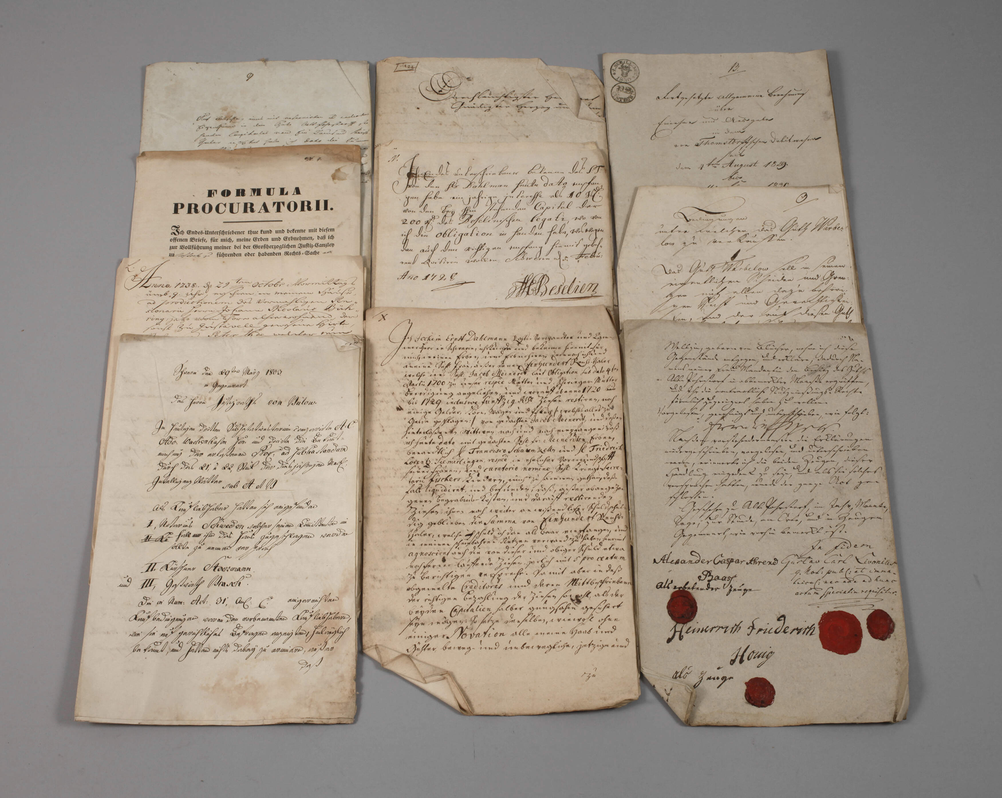 Posten historische Dokumente