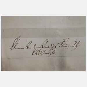 Brief an Friedrich August, König von Sachsen