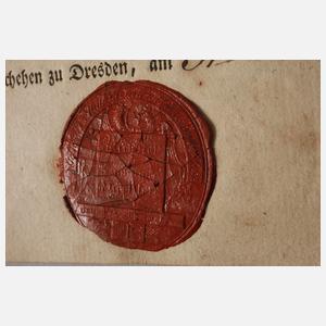 Entlassungsurkunde der Kaiserlichen Garde