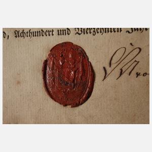 Entlassungsurkunde der Kaiserlichen Garde