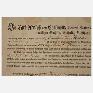 Entlassungsurkunde der Kaiserlichen Garde